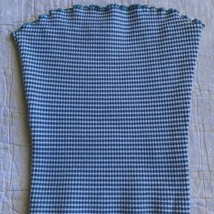 cute green and white striped tube top (size small)
branded for exposure!!